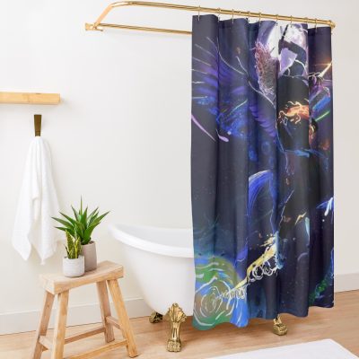 Shark King Shower Curtain Official Trippie Redd Merch