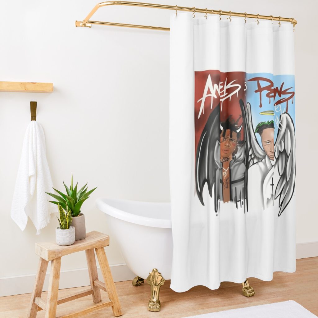 Album Angels & Demons Shower Curtain Official Trippie Redd Merch