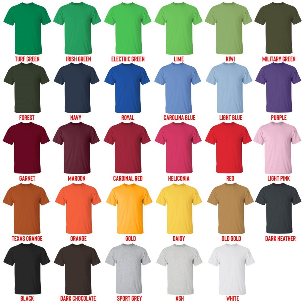 t shirt color chart - Trippie Redd Merch Store